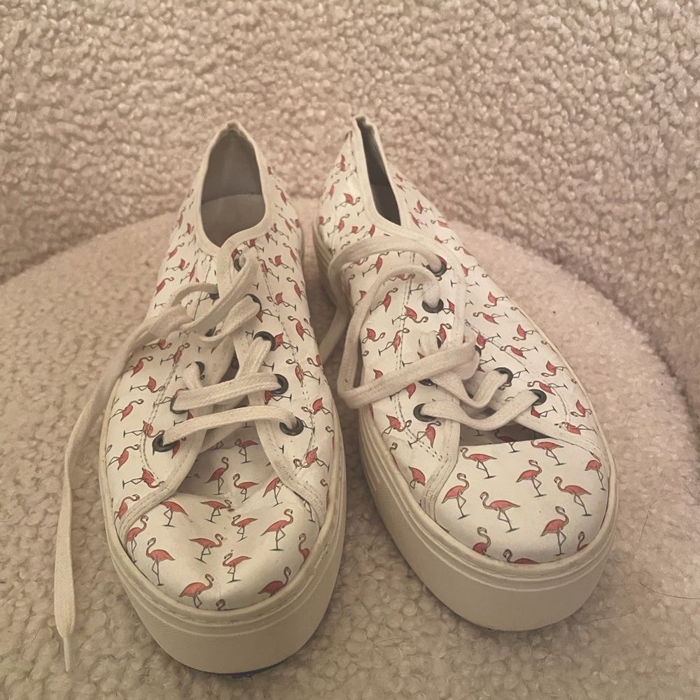 US 8.5 Flamingo Re-Sole Recycled Tennis Shoes